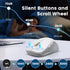 Wireless Bluetooth Mouse (USB + BT1 + BT2), Full Size Mouse, 4-Way Scrolling, Multi-Device Silent Mouse for Computer, Laptop, iPad, MacBook (White...