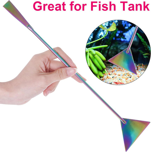Aquarium Tools Kits 13 Inch Aquatic Plant Aquarium Tools Stainless Steel Tweezers Scissors Spatula Kit Scissors Aquarium Supplies for Tank Clean (...
