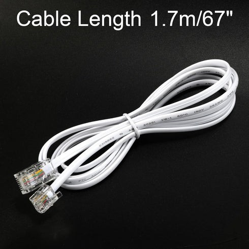 Uxcell Telephone RJ11 6P4C to RJ45 8P8C Connector Plug Cable for Landline Telephone...
