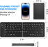 Mini Foldable Bluetooth Keyboard - Portable Wireless Full Size Keyboard (Sync Up to 3 Devices), Ultra-Slim Aluminum Travel Folding Keyboard for iP...
