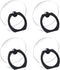 Cell Phone Ring Holder Stand Transparent Finger Grip Loop 360 Degree Rotation Finger Ring Stand (4 x Black (Round))...
