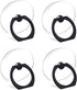 Cell Phone Ring Holder Stand Transparent Finger Grip Loop 360 Degree Rotation Finger Ring Stand (4 x Black (Round))...