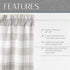 Elrene Home Fashions Farmhouse Living Buffalo-Check Valance, Bathroom or Kitchen Valance for Windows, 60" x 15" (1 Valance), Gray/White...