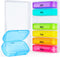 ZIKEE 7 Packs Extra Large Pill Organizer, Portable Pill Box 7 Day for Pocket, Purse, Weekly Pill Case with Dual-Protection Design, Pill Container ...