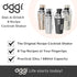 OGGI Dial A Drink Cocktail Shaker-23oz Stainless Steel Shaker, 8 Recipes, Stainless Steel Lid has Built In Strainer, Ideal Cocktail Mixer, Martini...