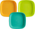 Re-Play Toddler Plates - 22 Oz. Deep-Walled Flat Kids Plates - Dishwasher & Microwave Safe - Made in USA - Set of 3-7.37" x 7.37" x 1.25" - Aqua A...