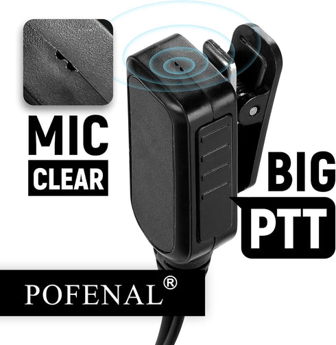 RDM2070D CLS1110 CLS1410 Single-Wire Walkie Talkie Earpiece Compatible for Motorola CP200 GP2000 XU1100 PRO1150 MU12 Radio with PTT Mic Headset (C...