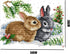 YANCONGLIDEYAN Cross Stitch DIY Hand Needlework Kits 11CT Stamped Cross Stitch Kits for Beginners Pre-Printed Embroidery Kit Pattern Rabbits...