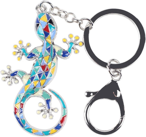 Alloy Gecko Lizard Keychain Fashion Jewelry For Women Girls Car Wallet Bag Charms...