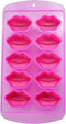 Fairly Odd Novelties Kisses Lips Shape 10 Ice Cube Tray Mold Pink Novelty Gag Gift, One Size...