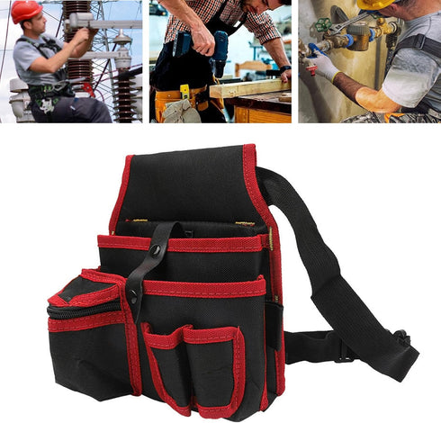 Garden Tool Pouch, Electrical Maintenance Tool Pouch Belt Utility Bag Waterproof Toolkit for Carpenters Hand Tools...