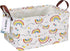 Rectangular Folding Laundry Basket, waterproof Canvas Basket,gift basket,Suitable for children's room,Office,Clothes,Toys Storage (rainbow)...
