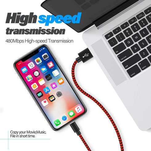 Compatible with i Phone 12 Charger 2Pack 3FT i Phone Cable Nylon Fast i Phone Charging Cord Compatible with i.Phone 14/13/12/11/Pro/X/Xs Max/XR /8...