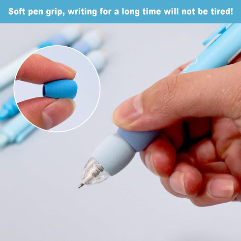 Gel Pens Set Cute Retractable Gel Black Ink Pens, Aesthetic Ballpoint Pens Needle Point Smooth Writing Medium Fine Point Tip for School Office Sup...