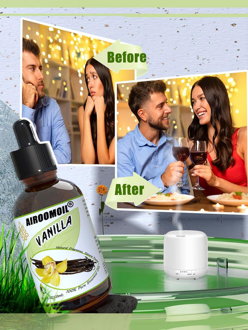 Vanilla Bean Essential Oil Warm Scented Oils Perfume Air Freshener Diffuser Candle Making Aroma Refill Wick Scent Skin Fragrance Oil 4 Fl Oz...