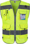 TCCFCCT Hi Vis Vest 9 Pockets High Visibility Reflective Safety Vest for Men Women, Safety Construction Vest with Reflective Strips, Meets ANSI/IS...