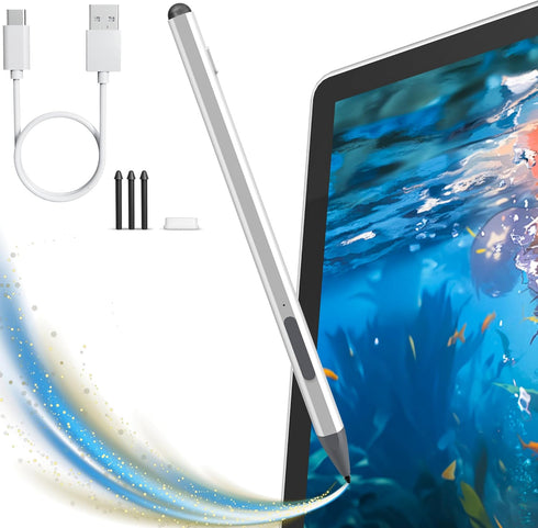 Stylus Pen for Microsoft Surface with 30mins Fast Charging, Surface Pro Pen for Surface Pro 11/10/9/8/7/6/5/4/3/X, Surface Go 3/2/1, Surface Book/...