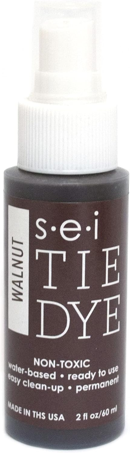 S.E.I. Walnut Tie Dye Spray Bottle: 2oz. Non Toxic Fabric Dye Spray, DIY Permanent Clothing Dye, One Step, Ready to Use Tie Dye Supplies...