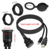 QIANRENON USB C&HDMI Threaded Flush Mount Waterproof Cable Adapter USB C 2.0+HDMI 1.4 Male to Female Panel Mount Extension Cable, 4K@60HZ, for Car...