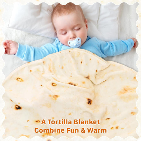 Tortilla Blanket, Baby Burritos Swaddle Blanket, Taco Blanket for Newborn Toddler, 285 GSM Soft Flannel Wearable Wrap Funny Gifts for Baby Shower ...
