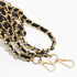 Model Worker 47" Leather Iron CrossBody Chain Strap With 8" Leather Iron Chain Wrist Strap - Handbag Chains Purse Straps...