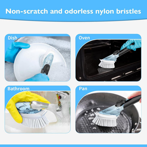 CEEDEE Brush Refills for OXO Dish Brush 7 Pack Dish Brush Cleaning Soap Dispensing Head Replacement for Scrubber...