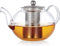 Teabloom Florence Glass Teapot – Heatproof Glass with Removable Stainless Infuser – Stovetop Safe – Tea for One or Two – 24 oz / 700 ml (2-3 Cups)...