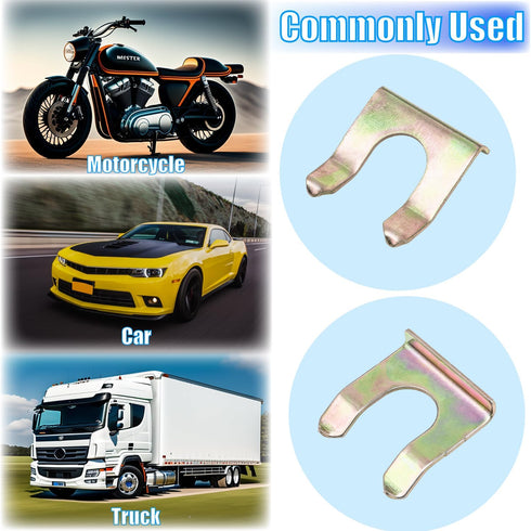 15PCS Brake Line Clips, U Shape Metal Brake Line Clips Brake Line Retainer Brake Hose Bracket Replacement Hose Retaining Clip Brake Hose Lock for ...