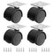 1.5 Inch Furniture Caster Wheels, Plastic Casters Set of 4, Plate Swivel Nylon Small Casters for Carts, Furniture, Baby Bed, Kitchen, Cabinet, Tab...