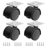 1.5 Inch Furniture Caster Wheels, Plastic Casters Set of 4, Plate Swivel Nylon Small Casters for Carts, Furniture, Baby Bed, Kitchen, Cabinet, Tab...