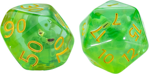 Gate Keeper Games and Dice: Inclusion Dice: Dice Goblin - 7pc Set, Transparent Green, Goblin Head Inclusion, 7 Resin Dice for Role Playing Games...