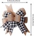 Black White Plaid Gift Bows Burlap Wreaths Bows Christmas Tree Topper for Wedding Holiday Birthday Party Decoration 12" x 9.4"...