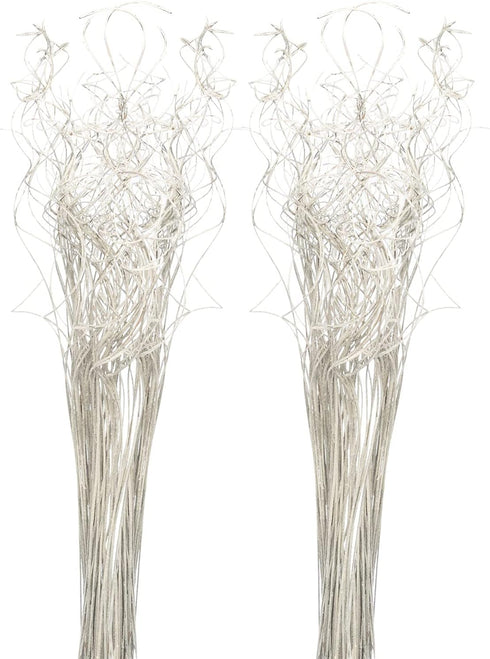 Royal Imports Sparkle Glitter Curly Ting Ting Branches Vase Filler for Wedding, Holiday & Home Decoration, 26”, 75 Stems (Iridescent White)...
