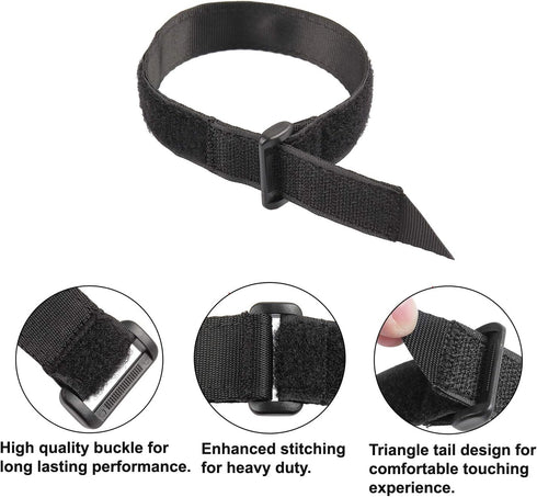 Ayaport Cinch Straps 1" x 18" Sturdy & Reusable Hook and Loop Covered with Nylon Webbing Securing Buckle Straps for All Purpose Cord Wrap Organize...