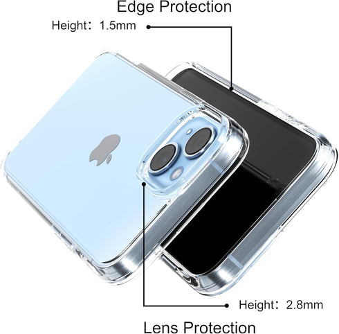 Case for iPhone XR, Glitter Sparkle Bling Shockproof Protective Phone Cases for Women Girls, 6.1 Inch, Clear...
