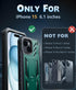 FNTCASE for iPhone 15 Phone Case: Military Grade Shockproof Full Protection Hard Phonecase with Kickstand - Dual Layer Matte Textured Drop Proof R...