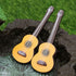 Healifty Base Guitar 4PCS Wooden Miniature Guitar Dollhouse Mini Musical Instrument Photo Props Doll House Model Home Decor...
