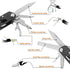 Poeland Multitool Pliers Set Stainless Steel Screwdriver Tool with 11 Screwdriver Bits Black...