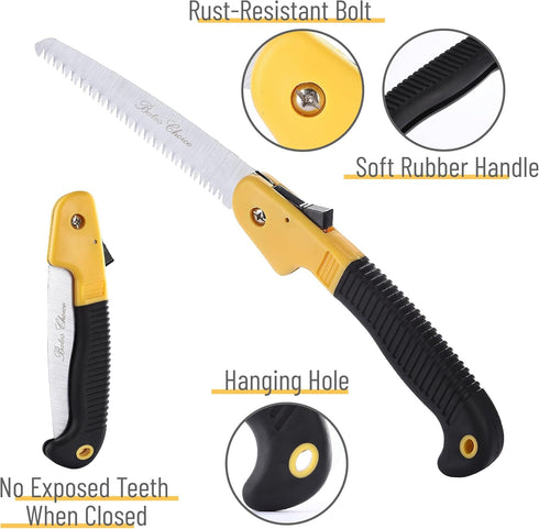 Bates- Folding Saw, 7-Inch, Hand Saw, Pruning Saw, Camping Saw, Hand Saws for Tree Trimming, Folding Hand Saw, Foldable Saw, Small Hand Saw, Foldi...