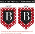 Monogram Letter B Garden Flag Red and White Polka Dot Pattern Double Sided Home Yard Decor Banner Outdoor 12.5 x 18 Inch...
