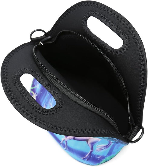 Insulated Neoprene Lunch Bag Removable Shoulder Strap Reusable Thermal Thick Lunch Tote Bags For Women,Teens,Girls,Kids,Baby,Adults-Lunch Boxes Fo...