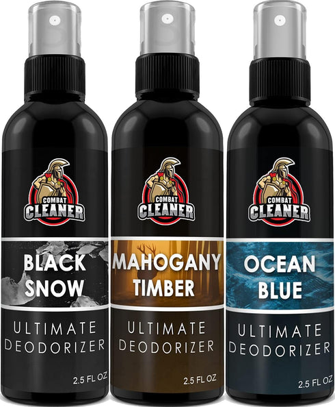 Shoe Deodorizer Spray | Disinfectant Foot Odor Eliminator, Air Freshener for Sneakers, Gym Bags, and Lockers | Men by Combat Cleaner...
