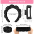 Wecoe Spa Headband And Wristband Set Skincare Headband For Washing Face Hair Claw Clips For Thick Hair Cute Black Puffy Sponge Makeup Headband Bub...