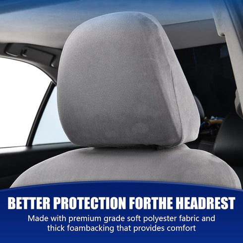 2 PCS Car Seat Headrest Cover, Elastic Full-Surrounding Simple Dust Cover, Breathable Non-Disposable Cleanable Reusable Headrest Anti-Scratch Prot...
