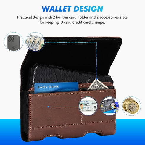 Mopaclle Phone Holster for iPhone SE (2020), iPhone 8 7 6 6s Leather Belt Case with Belt Clip/Loops Belt Holder Holster Case Pouch Compatible with...
