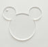 10pcs/lot Blank Clear Acrylic Mouse Head Charms, Plexiglass Laser Cut Blank Keychain Necklace DIY Accessory 1/8" Thickness (3")...