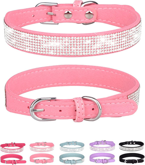 Petank Dog Collar for Small Medium Large Dogs?Small Dog Collar for Female Dogs, Bling Girl Dog Collars, Pink Dog Collar, Rhinestone Puppy Collars ...