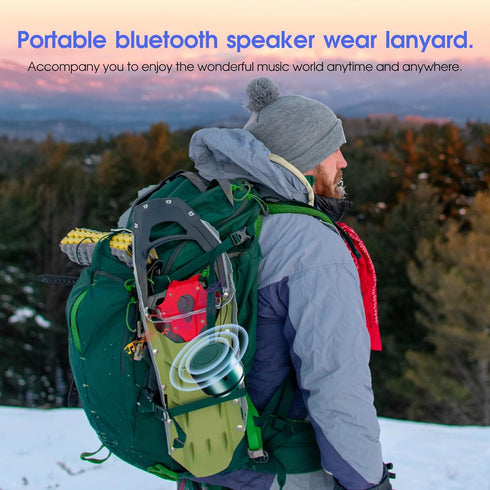 LFS Portable Bluetooth Speaker,Small Bluetooth Speake,Ultra Long Play 15 Hours,TWS Pairing,Suitable for Home,Pool,Beach,Boating, Hiking, Camping f...