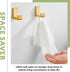 APLusee L Shape Bath Towel Hook 2 Pack, 304 Stainless Steel Coat Holder, Wall Mounted Storage Hanger for Bathroom Kitchen, Brushed Gold...