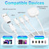 6 in 1 USB A/C Cable for Apple Watch iPhone Charging Cable, 10FT Multi Charging Cable Compatible with iWatch Ultra/SE/9/8/7/6/5/4/3/2/1&iPhone 15/...